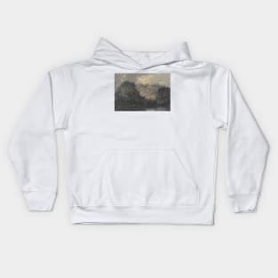 On the Lake of Nemi by John Robert Cozens Kids Hoodie